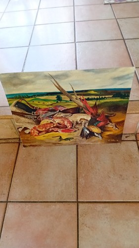 Ancien tableau huile nature - huile,