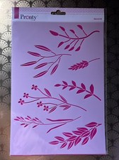 Scrapbooking - carterie Pochoir Stencil Gabarit Texture A4 Branches Pronty Craft