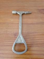 Ouvre-bouteille et pic à glace en laiton ciselé 7x14 cm