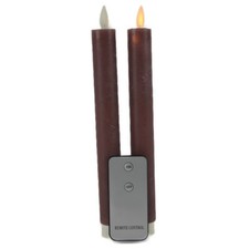 LED Bougie Pilier Rose En Cire