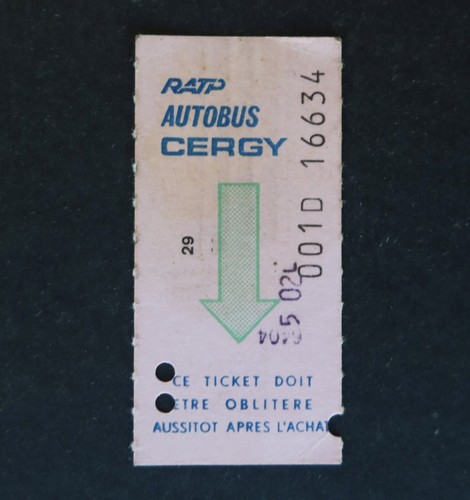 Ancien ticket métro - , ratp