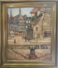 André Alfred DEBERGUE (1873-1948), Honfleur, 1930. Huile Sur Toilé Signée. 48x36