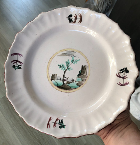 Ancienne assiette faïence est - ancienne,