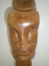 GRANDE STATUE TOTEM DIVINATOIRE AFRICAIN EN BOIS COLLECTION HOMME DECORATION