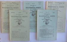 Proceedings of the Malacological Society of London 1960-61  Vol. 34 (5 fasc.)