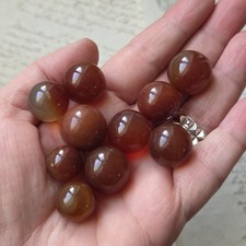 10 Billes Cornaline Anciennes 350 cts Idéal Pour Création Bijou