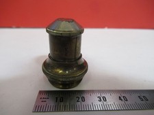 Antique Laiton Bausch Lomb 2/3 Objectif Verres Microscope Pièce Comme sur Photo
