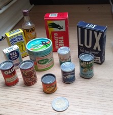 Rare: Lot De 12 Vintage Épicerie Dinette