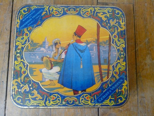 Ancienne boite tole geslot - ancienne,