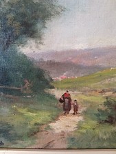 Tableau Ancien XIXème Siècle École Barbizon Signé  C. LORIN