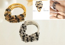 Bague chaines multiples couleurs or ou argent AU CHOIX  - Neuf