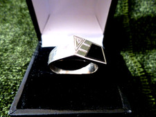  Bague HOMME argent 925,  onyx noir zircone ( CZ )T. 65 parfait etat 