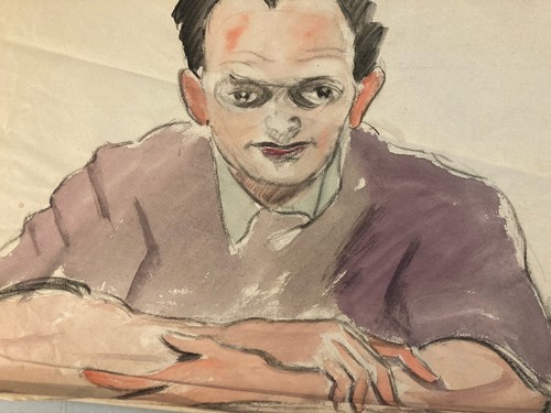 Grand dessin gouache sur - grand,