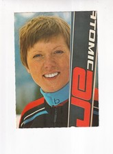 5148) CARTE AUTOGRAPHE Annemarie Moser Pröll skieuse AUTOGRAPHE ORIGINAL