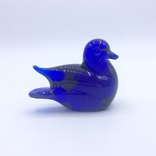 Figurine canard en verre