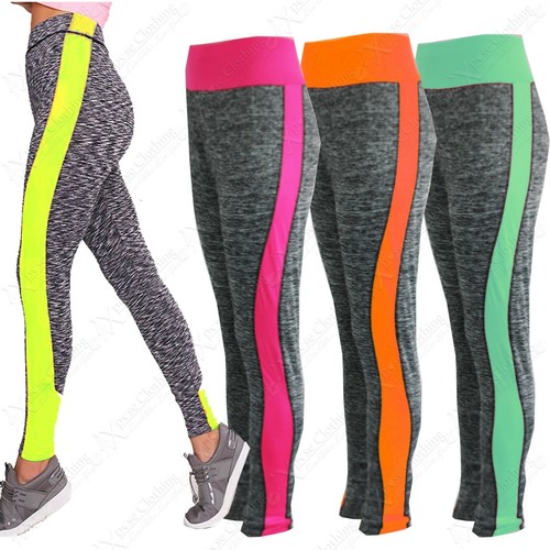 Legging femme néon rayures - femme,