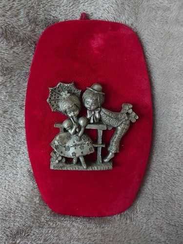Petit tableau velours étain