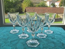 6 verres a vin blanc en cristal d'arques modèle Chaumont