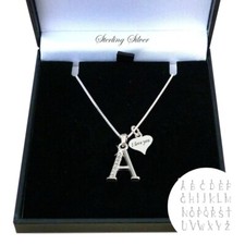 Collier En Argent Sterling Avec Gravure Et Gemmes CZ Pour Femmes Ou Filles