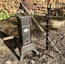 ANCIEN TOURNE BROCHE CAPUCIN DE CHEMINEE G RODRIGUE NERAC COMPLET FONCTIONNEL 1H