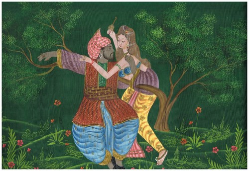Beau couple peinture fait - beau,