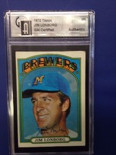 1972 Topps Jim Lonborg Auto