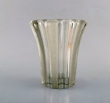 Pierre Gire (1901-1984), alias Pierre d'Avesn. Vase Art Déco en verre art tra...
