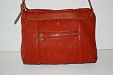 CRAIE Sac Besace Bandoulière Cuir Gaufré Souple Teinte Brique TBE