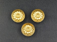 Ø29mm 3 anciens Boutons de Meuble en Laiton,Poignée,Porte,Tiroir,style Louis XVI
