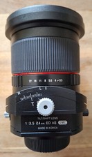 Samyang Tilt Shift lens f3.5 24mm ED AS UMC Wide Angle Lens, Nikon F mount