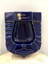 Grand Cendrier Vide Poche publicitaire en faïence Marie Brizard Vintage Bleu