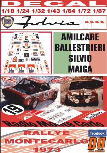 Decal lancia fulvia - lancia,