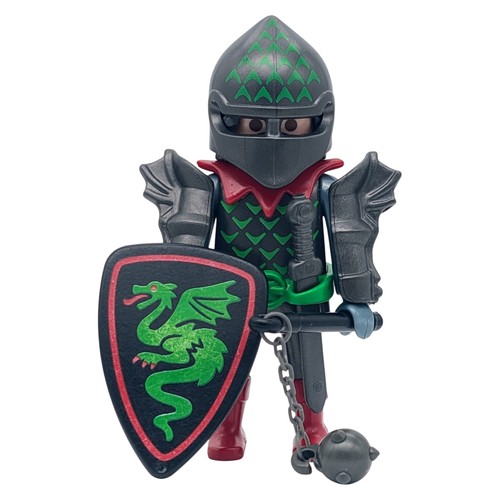 Playmobil chevalier vert/noir