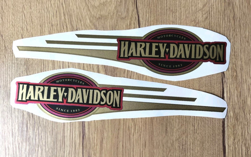 Harley davidson gold red tank - gold,