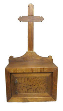 Tronc D’église Bois Sculpté XVIIIe.