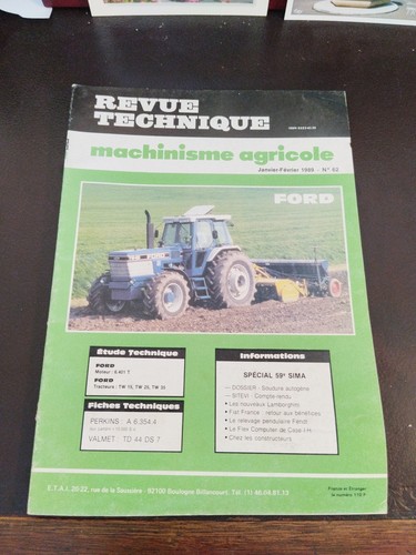 Revue technique machinisme - revue,