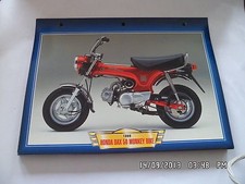 CARTE FICHE MOTO 1999 HONDA