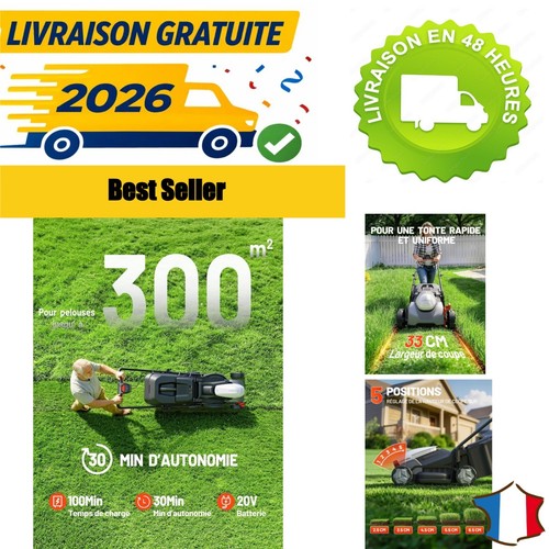 Tondeuse gazon sans fil - tondeuse,