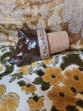 Bouchon verseur terre cuite SANGLIER pub GROULT CALVADOS ALCOOL PUBLICITAIRE 