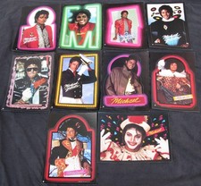 Michael Jackson Lot (10) Autocollants TOPPS GIANT Stickers Cards set 1984