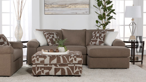 Sofa with chaise lounger - with,