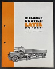 Brochure Tracteur Routier LATIL type GPB3T