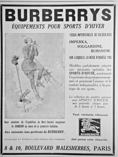 Publicité 1920 burberrys - publicitÉ,