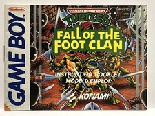 ⭐️NOTICE/MANUEL ⭐️TURTLES FALL OF THE FOOT CLAN FAH GAME BOY⭐️