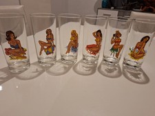 Lot De 6 Verres Pin-up Plage