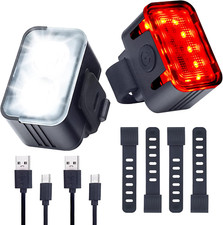 Powerful Rechargeable Bike Light Set - Smart Multi-Modes Ultra Bright Bicycle Fr