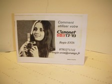 Notice mode d'emploi Canon Canonet QL 17/19 GIII