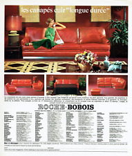 publicité Advertising  1122  1975  Roche- Bobois  le canapé cuir longue durée