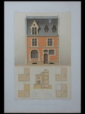 PARIS, 84 RUE LAUGIER, HOTEL PARTICULIER - 1885 - GRANDE LITHOGRAPHIE, DELMAS