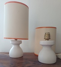 Vintage 70's: Très jolie paire de lampes design en biscuit  C5